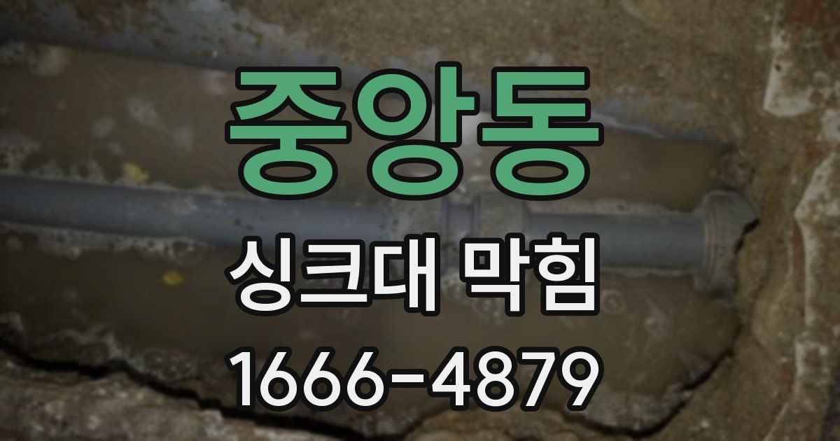 중앙동 싱크대 막힘