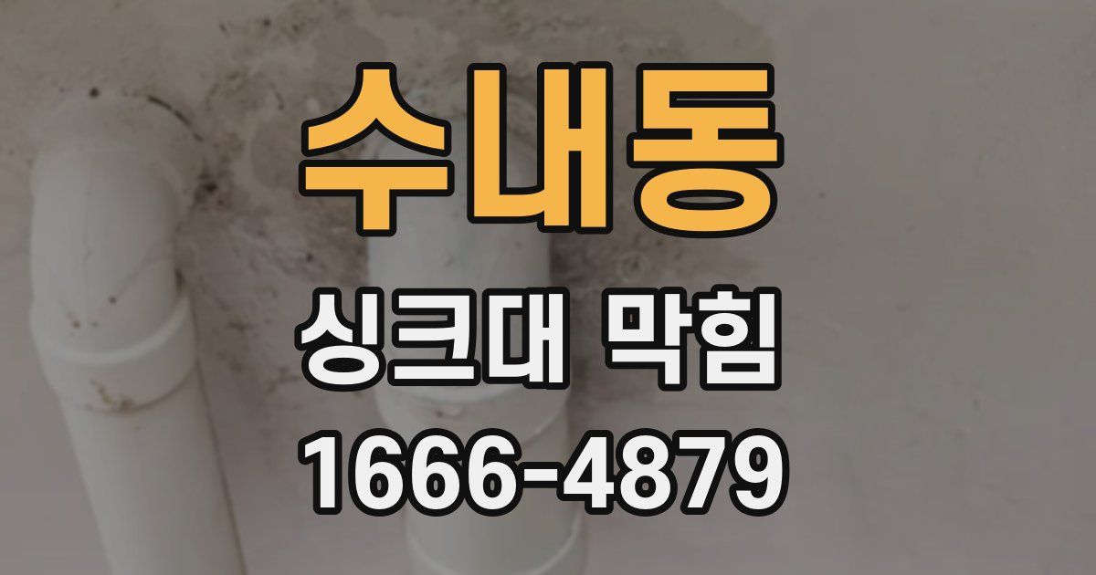 수내동 싱크대 막힘