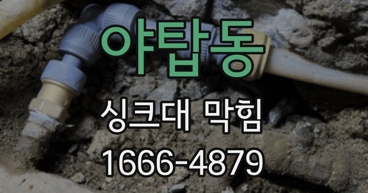 야탑동 싱크대 막힘
