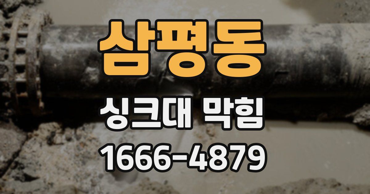 삼평동 싱크대 막힘