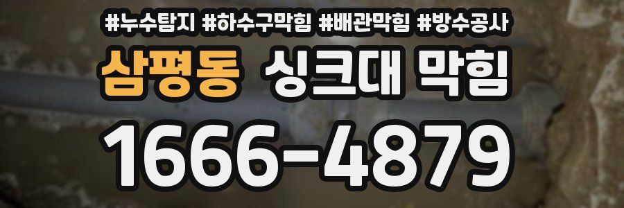 삼평동 싱크대 막힘