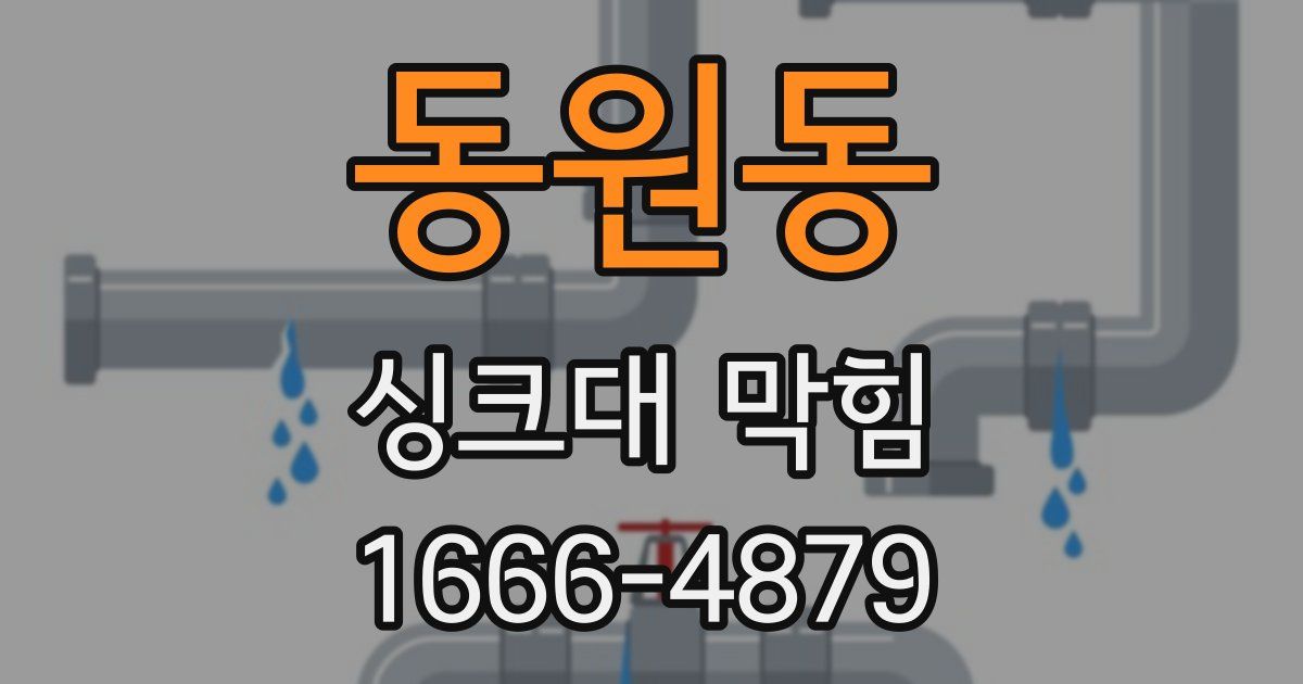 동원동 싱크대 막힘