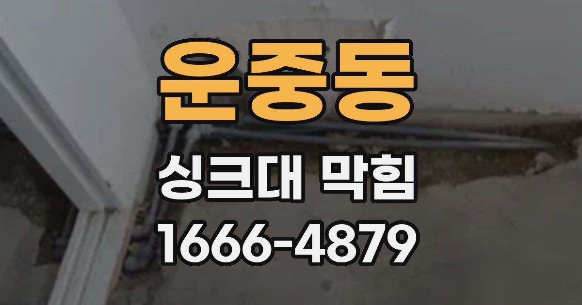 운중동 싱크대 막힘