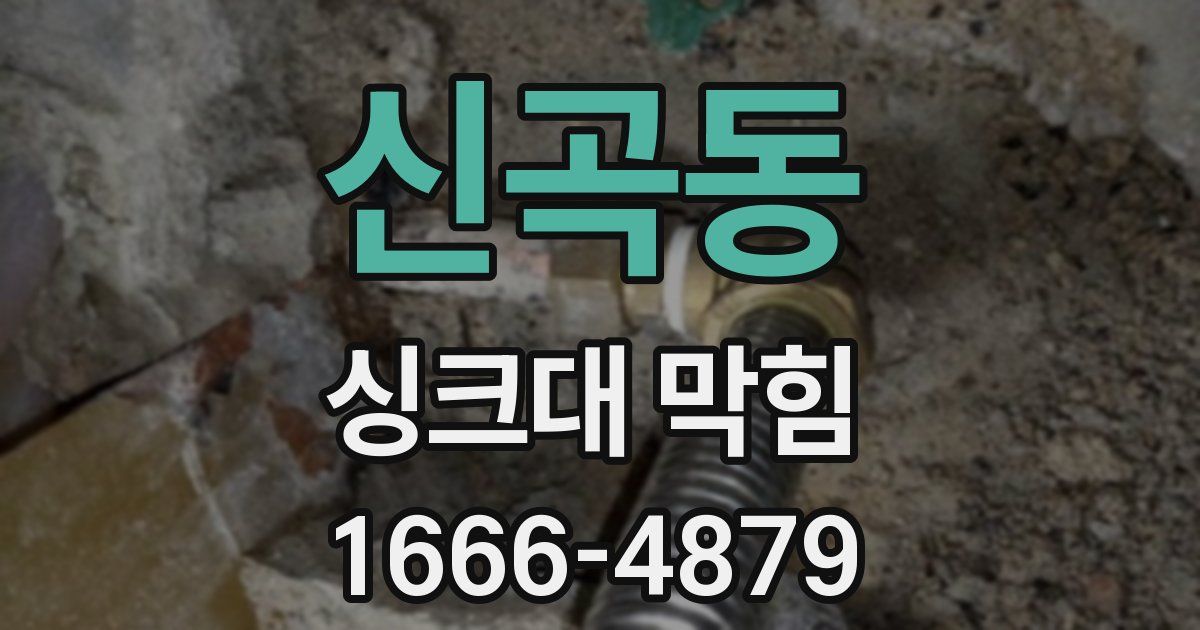 신곡동 싱크대 막힘
