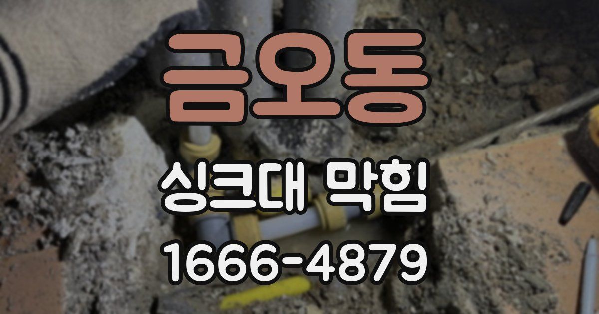 금오동 싱크대 막힘