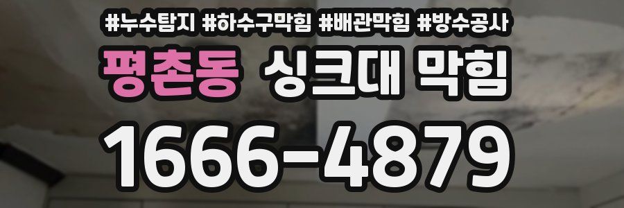평촌동 싱크대 막힘