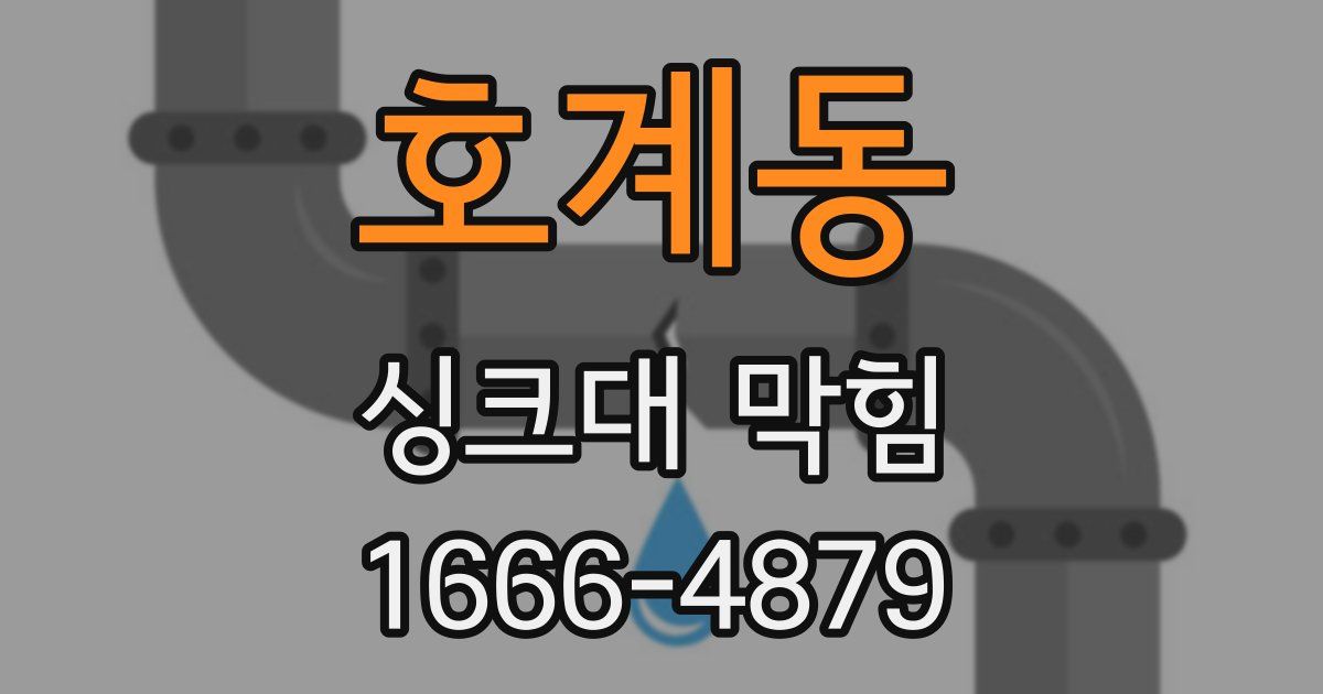 호계동 싱크대 막힘