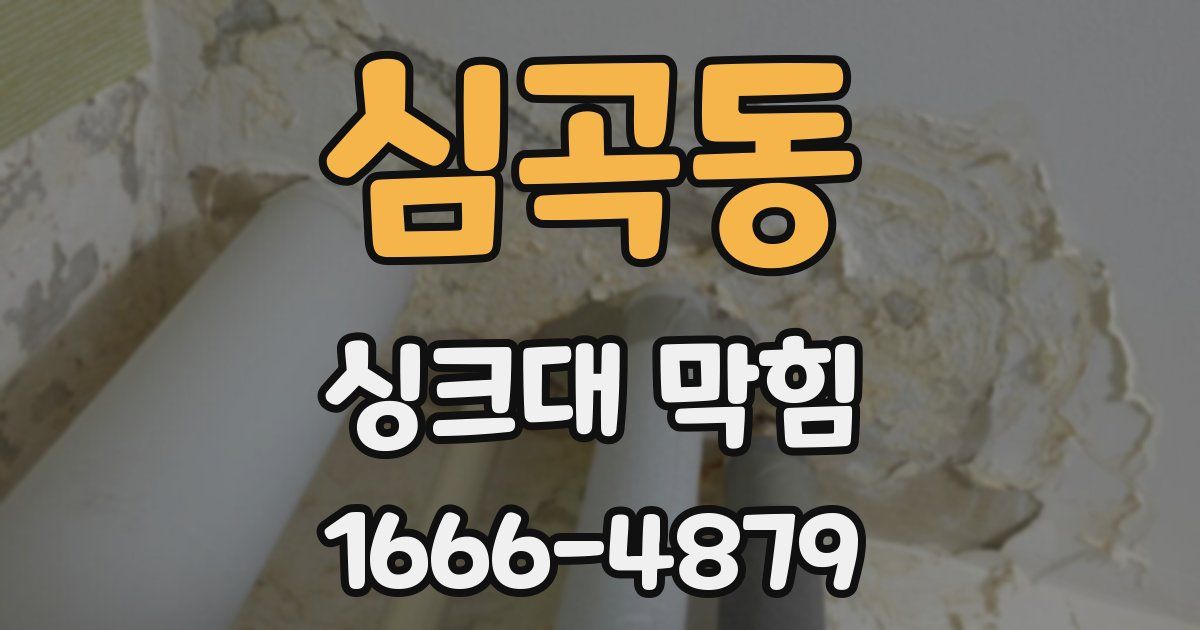 심곡동 싱크대 막힘