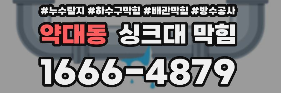약대동 싱크대 막힘