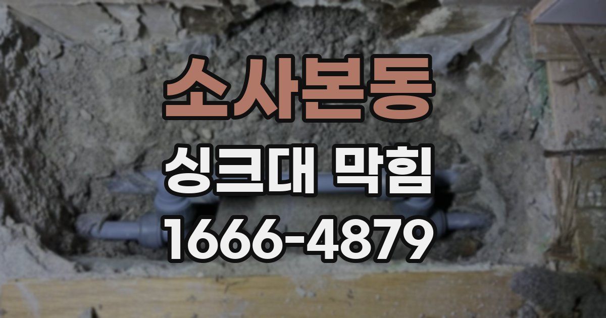 소사본동 싱크대 막힘