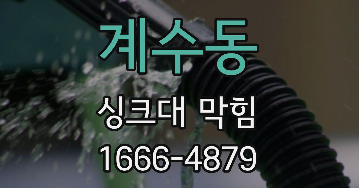 계수동 싱크대 막힘