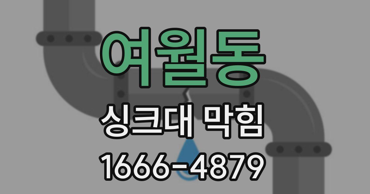 여월동 싱크대 막힘