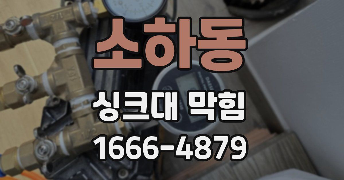 소하동 싱크대 막힘