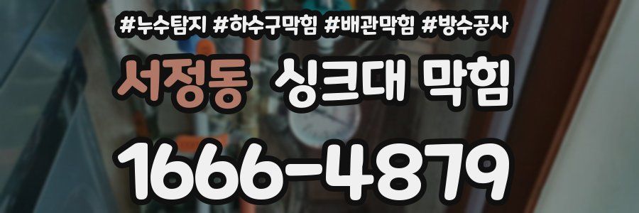 서정동 싱크대 막힘