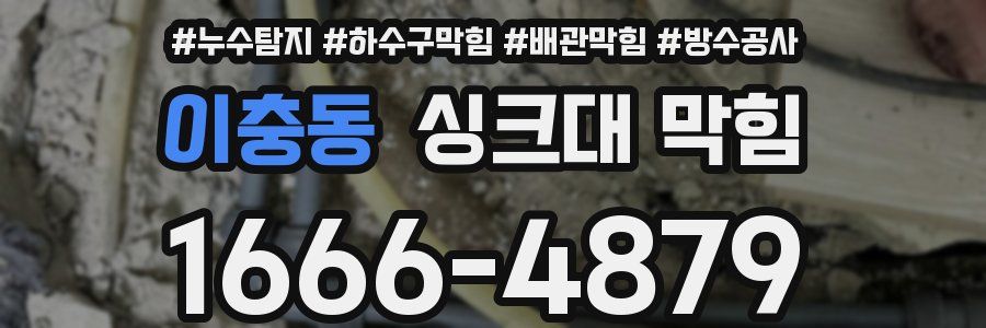 이충동 싱크대 막힘