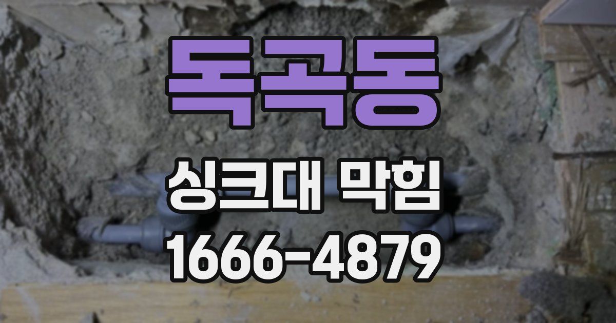 독곡동 싱크대 막힘
