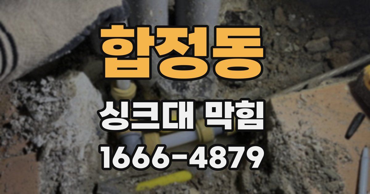 합정동 싱크대 막힘