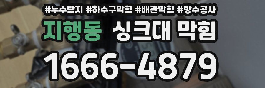 지행동 싱크대 막힘