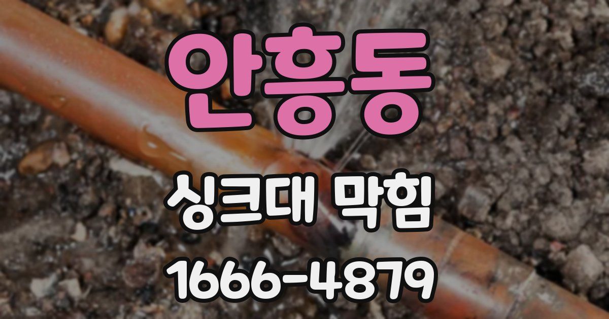 안흥동 싱크대 막힘