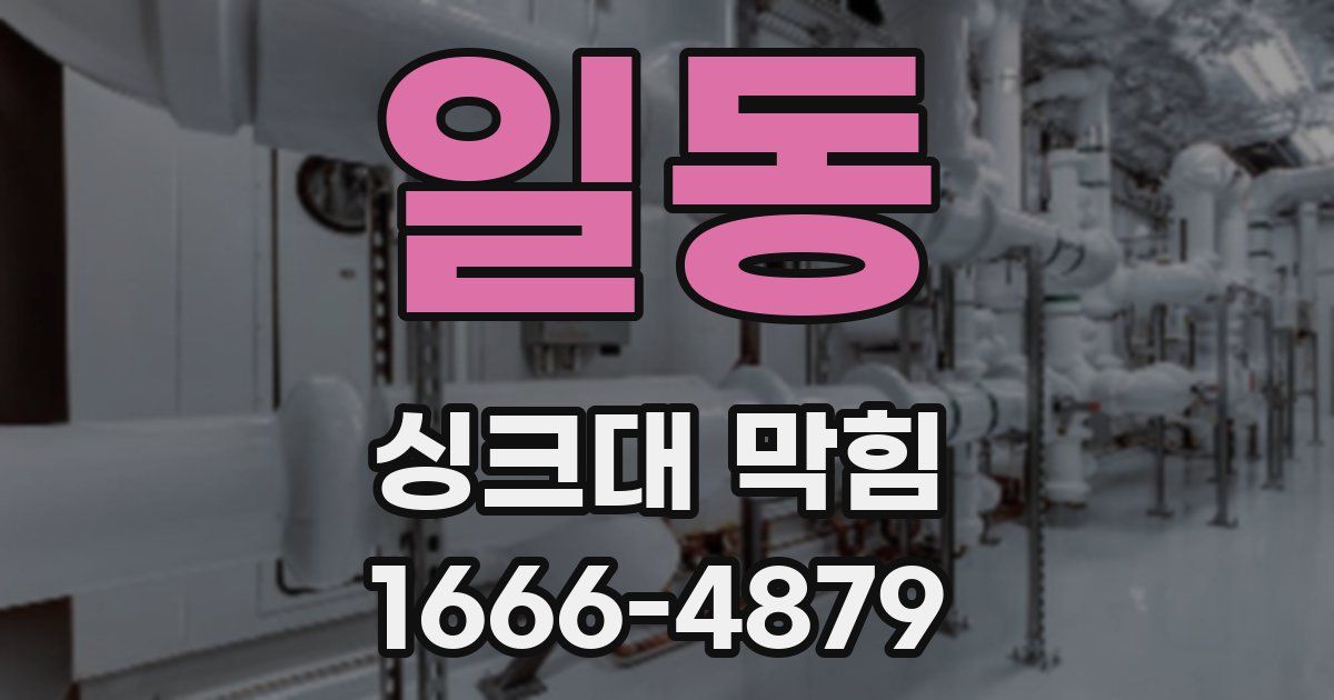 일동 싱크대 막힘