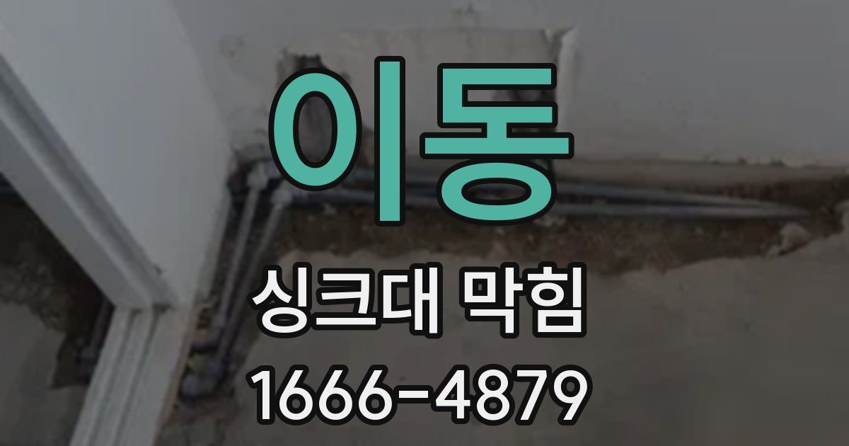 이동 싱크대 막힘