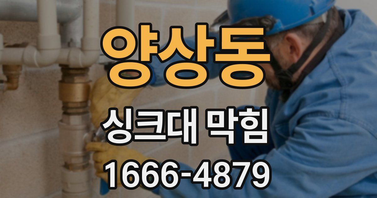 양상동 싱크대 막힘