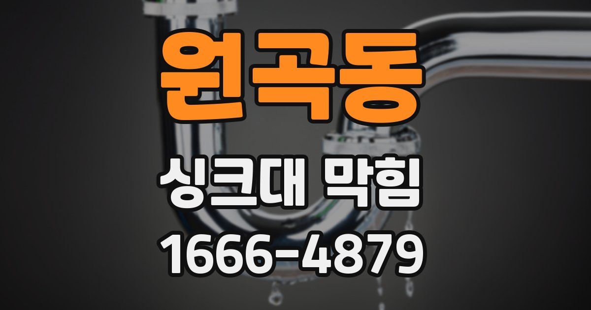 원곡동 싱크대 막힘