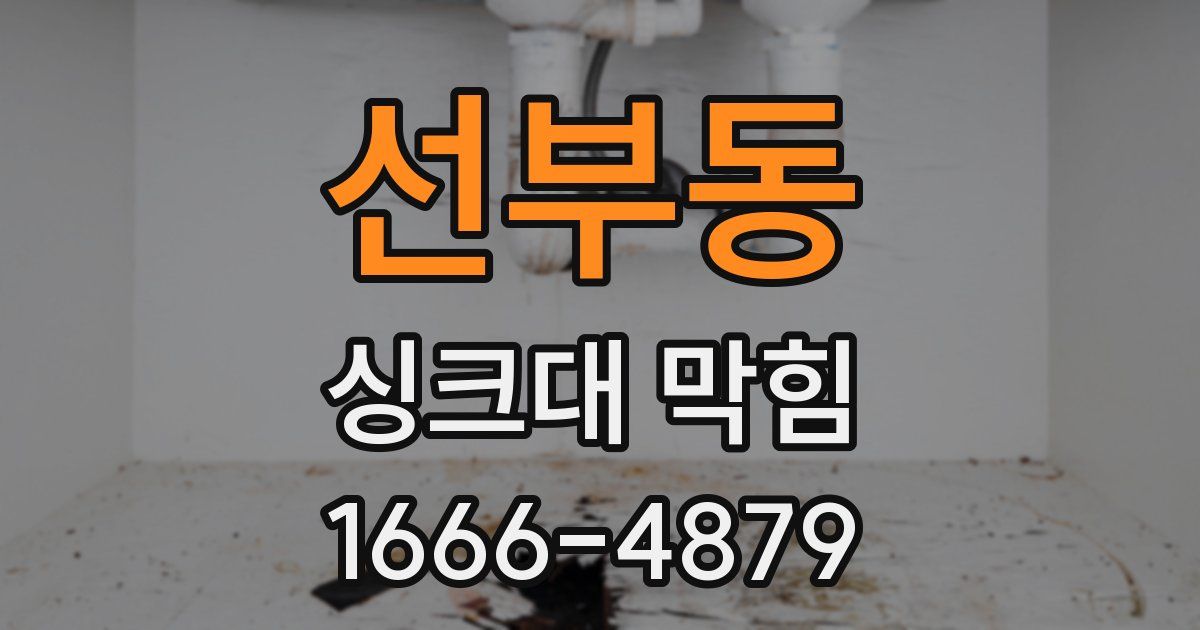 선부동 싱크대 막힘