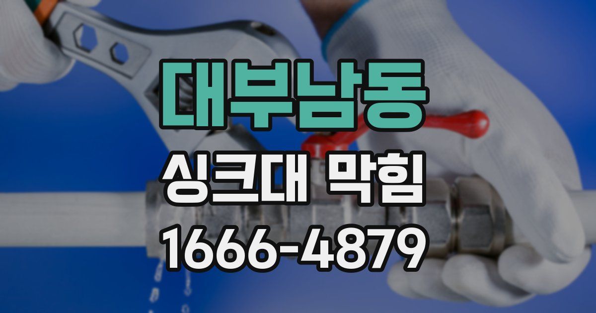 대부남동 싱크대 막힘