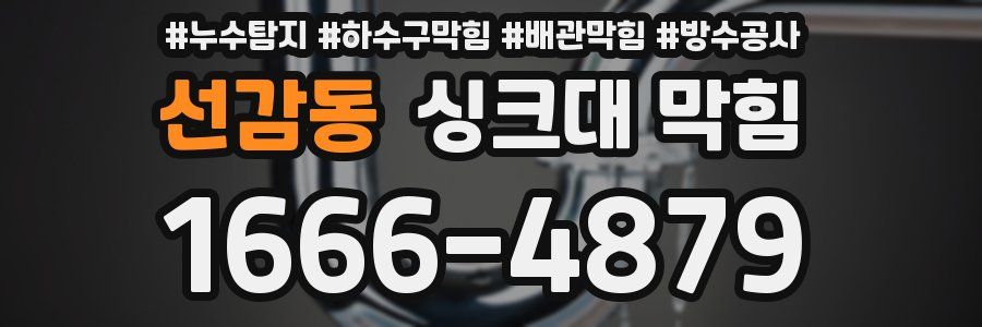 선감동 싱크대 막힘