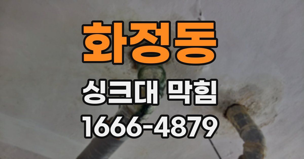 화정동 싱크대 막힘