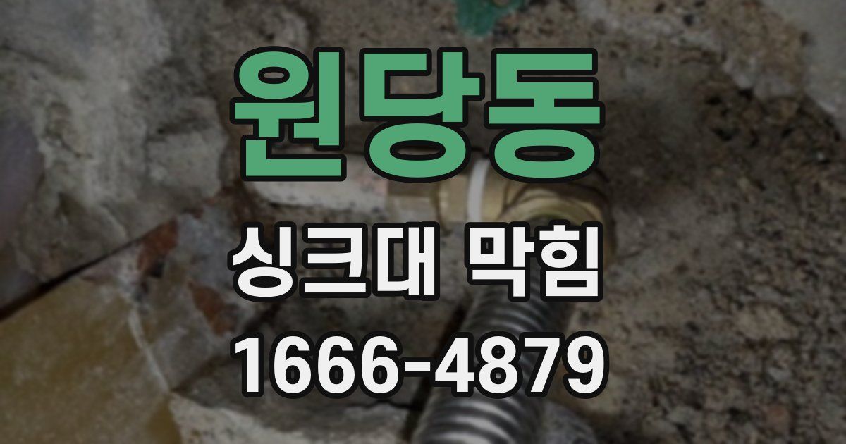 원당동 싱크대 막힘