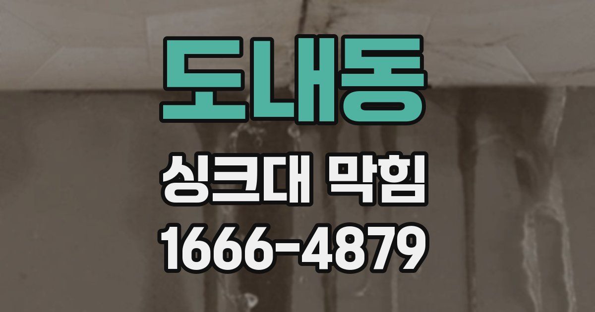 도내동 싱크대 막힘