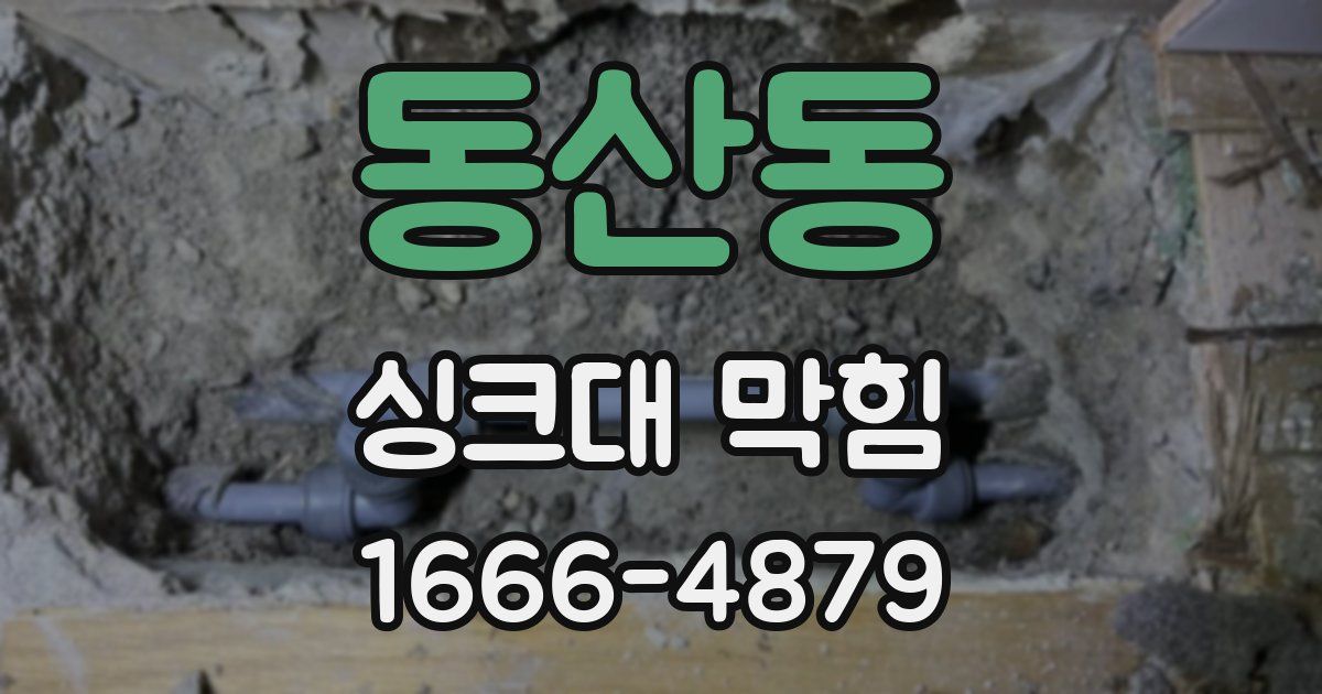 동산동 싱크대 막힘