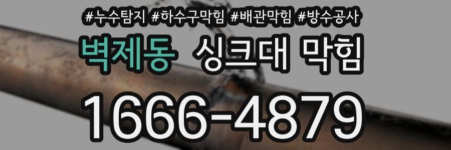 벽제동 싱크대 막힘