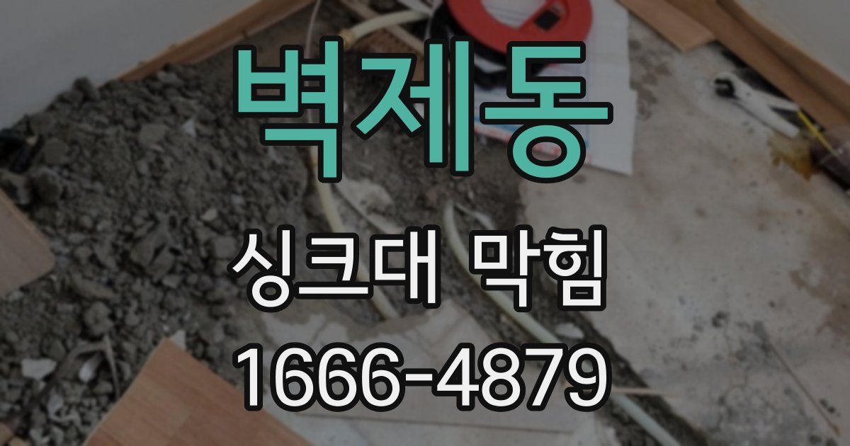 벽제동 싱크대 막힘