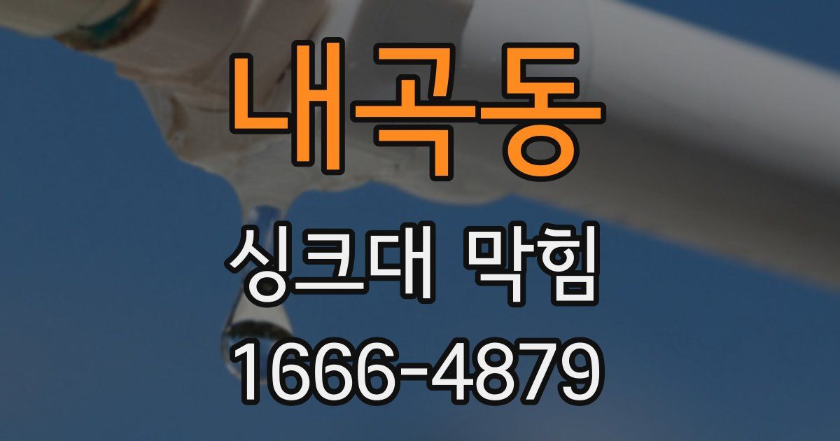 내곡동 싱크대 막힘