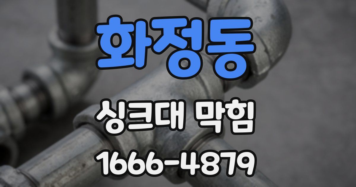 화정동 싱크대 막힘