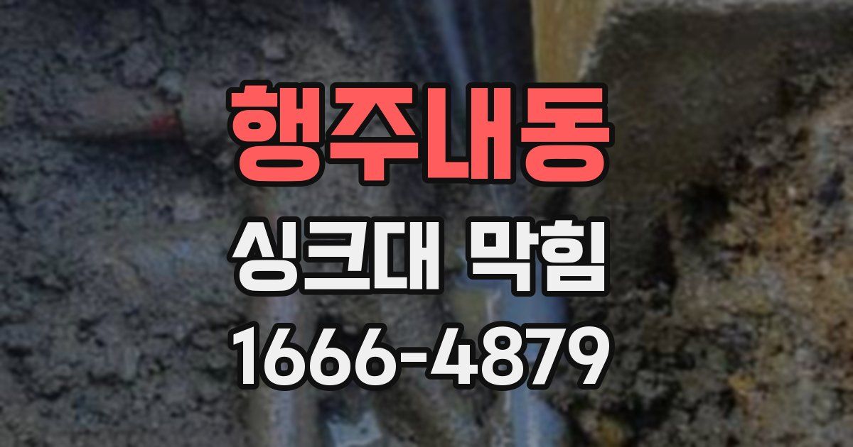 행주내동 싱크대 막힘