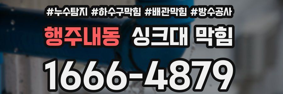 행주내동 싱크대 막힘