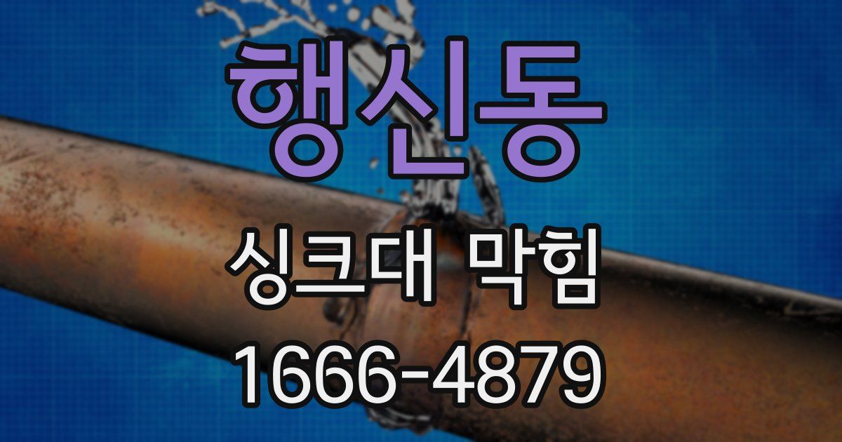 행신동 싱크대 막힘