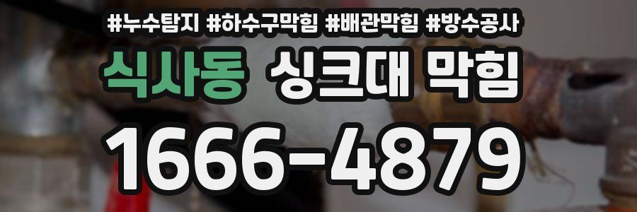 식사동 싱크대 막힘