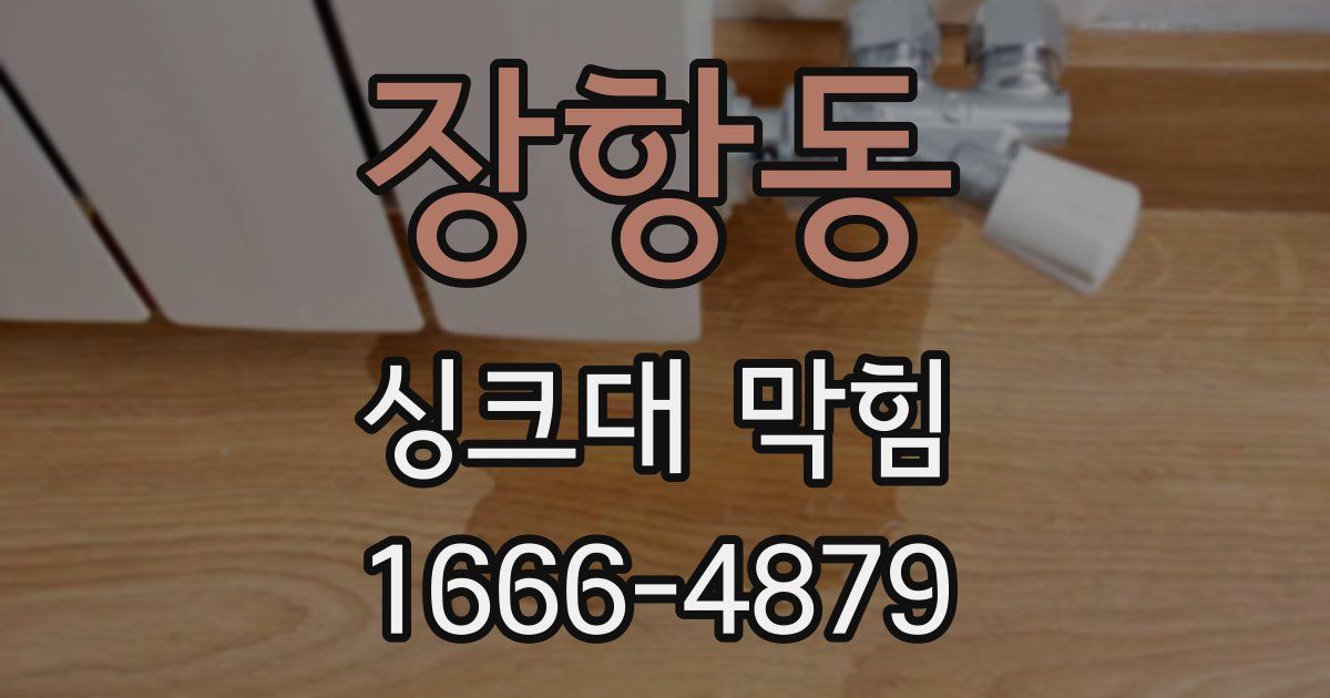 장항동 싱크대 막힘