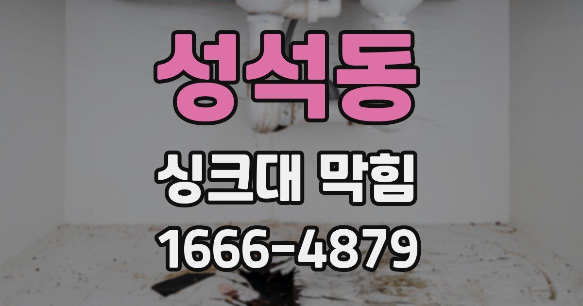 성석동 싱크대 막힘