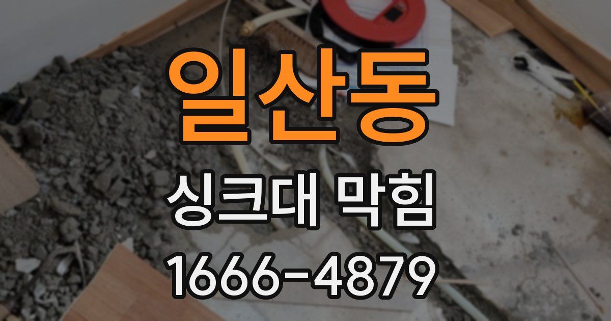 일산동 싱크대 막힘