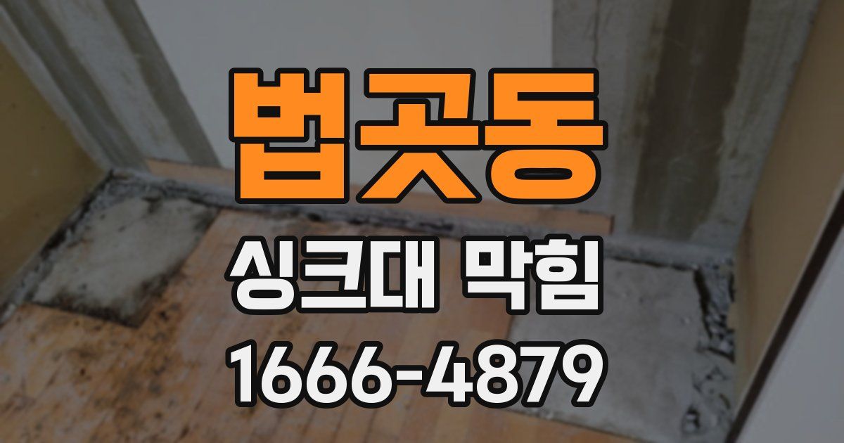법곳동 싱크대 막힘