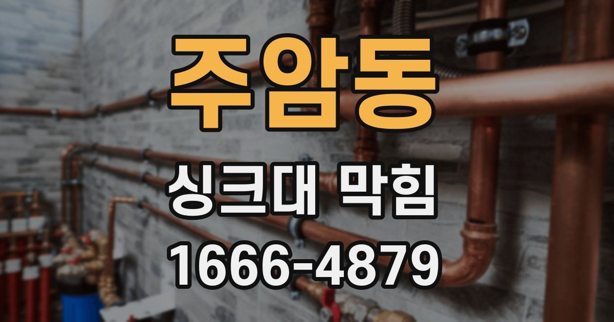 주암동 싱크대 막힘