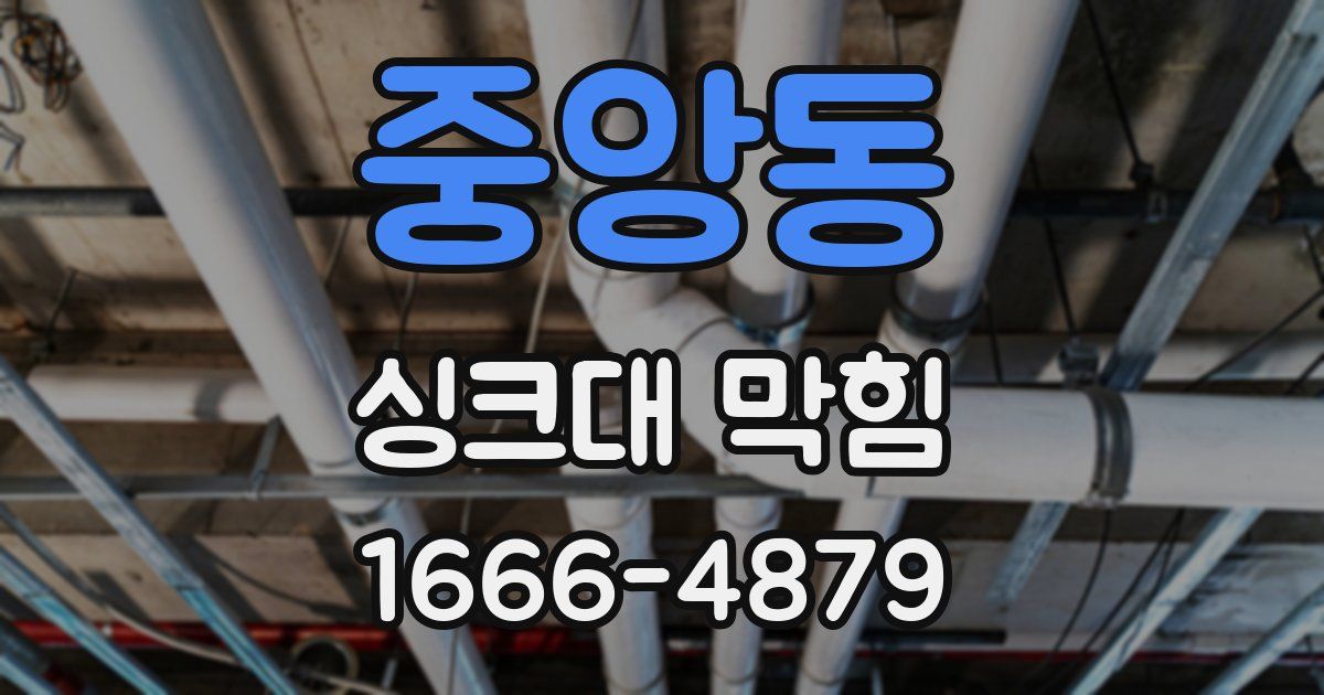 중앙동 싱크대 막힘