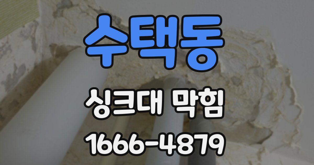 수택동 싱크대 막힘