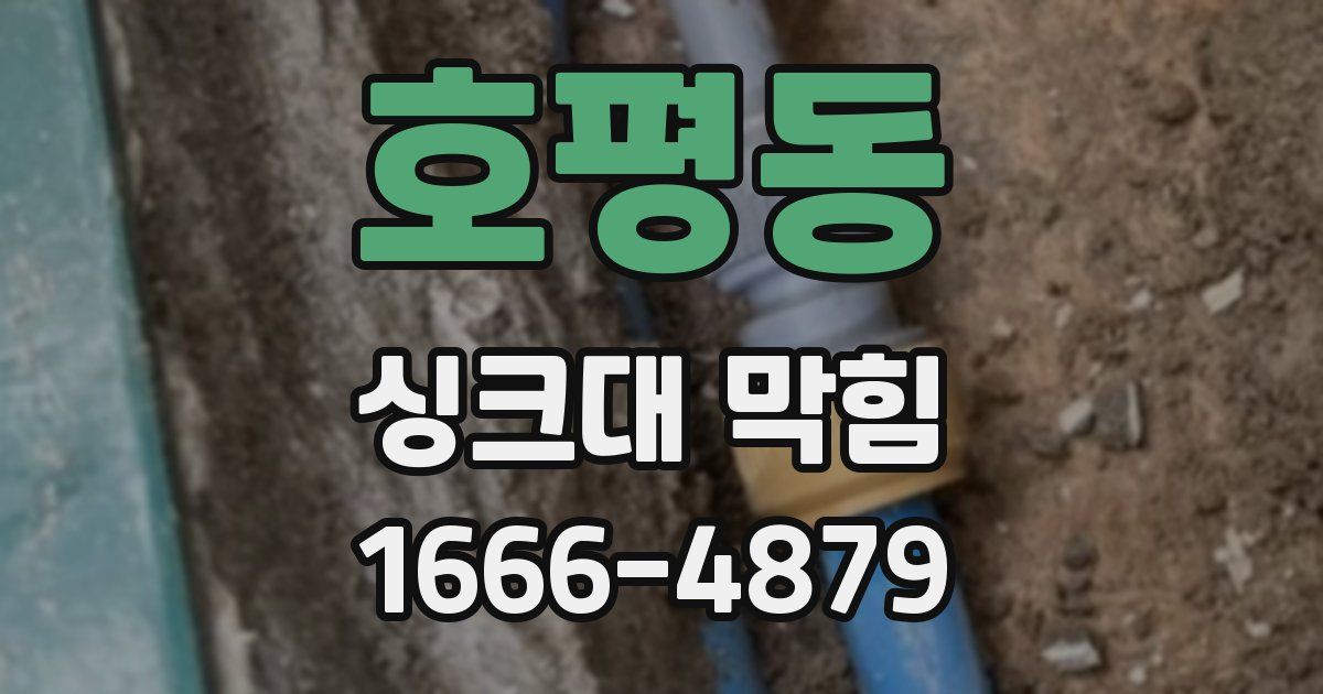 호평동 싱크대 막힘